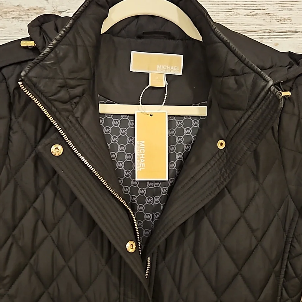 Michael Kors - Black - Quilted Jacket - NWT - Retail $250 - - Picture 2 of 5
